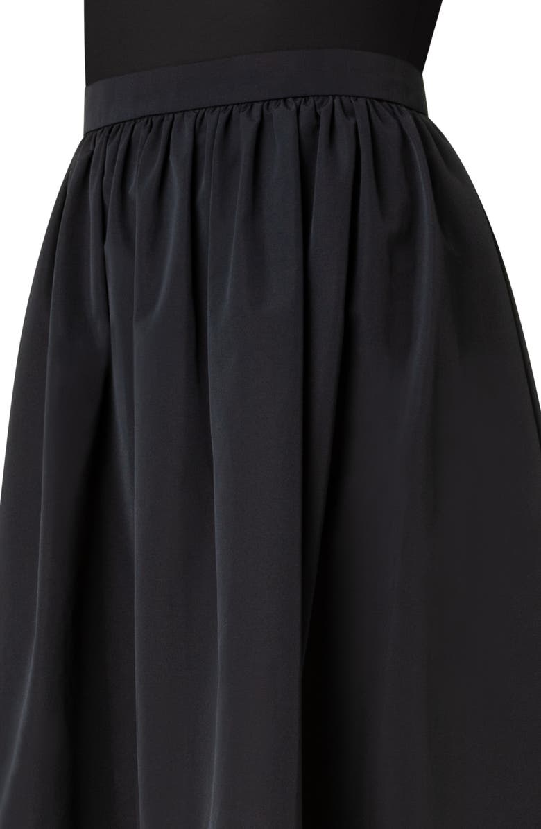 Akris punto Dot Guipure Lace Hem Taffeta Midi Skirt, Alternate, color, 