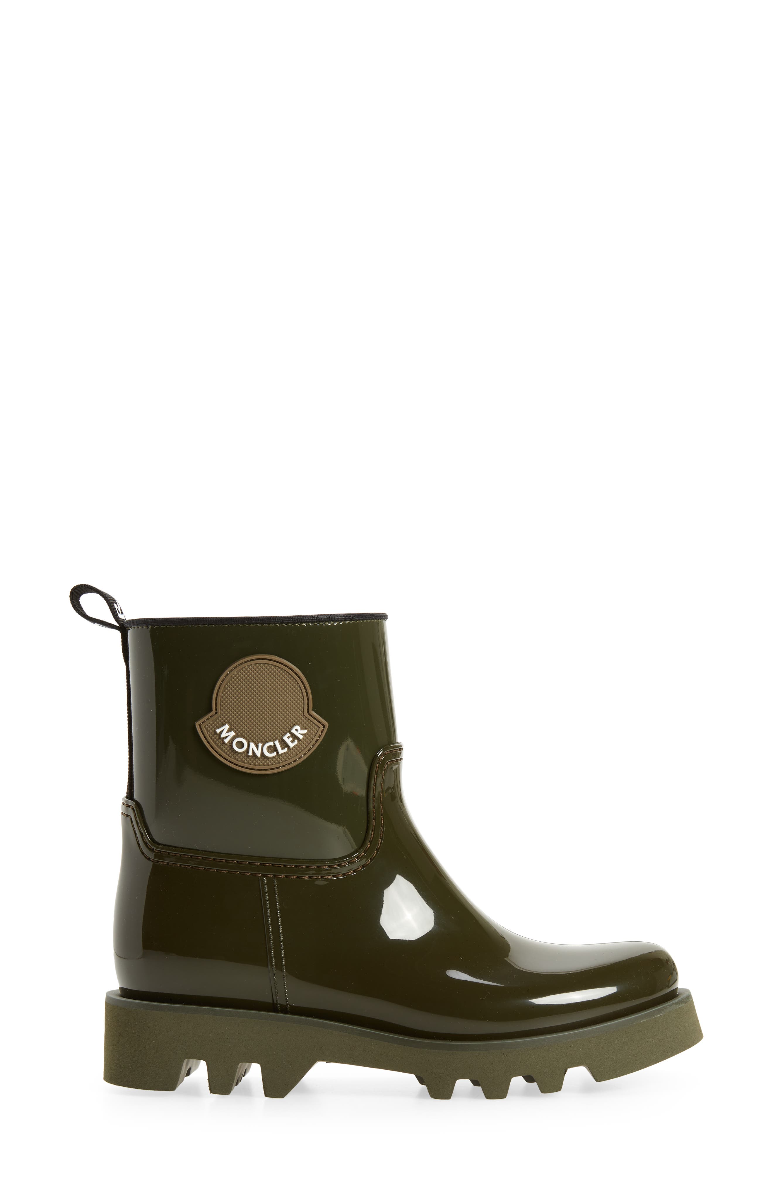 Ginette Logo Waterproof Rain Boot, Alternate, color, MILITARY