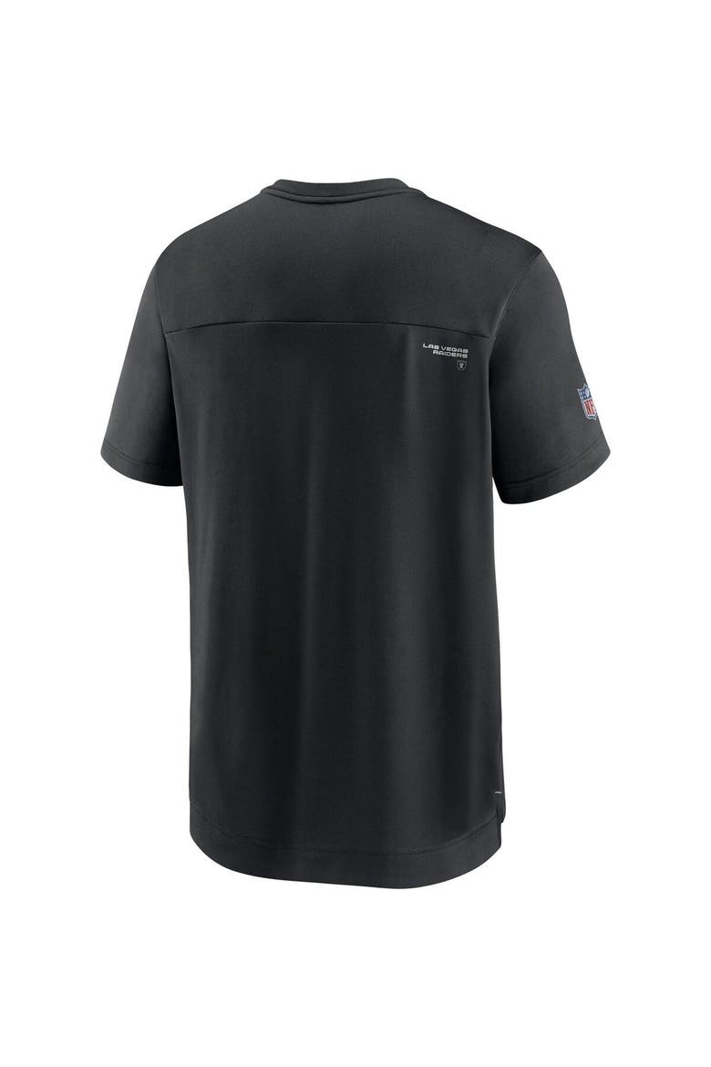 Men's Nike Black Las Vegas Raiders Sideline Coaches Performance V-Neck T-Shirt, Alternate, color, Black