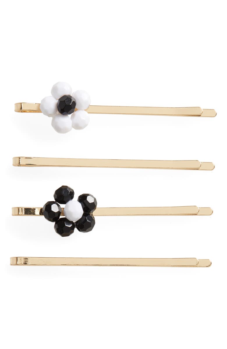 BP. 4-Pack Flower Bobby Pins, Main, color, 