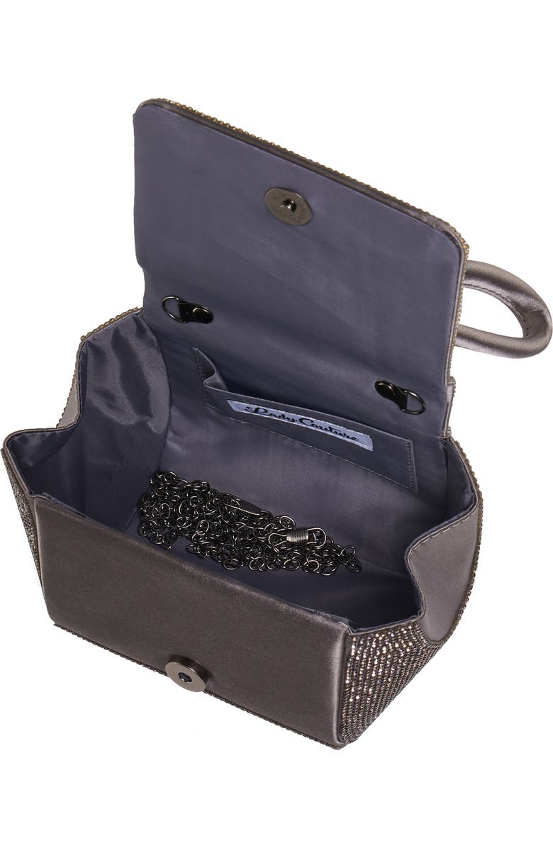 LADY COUTURE Architectural Rhinestone Evening Bag, Alternate, color, Pewter