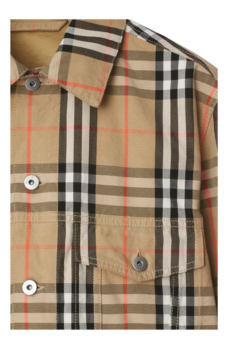 Burberry Check Cotton Jacket, Alternate, color, 