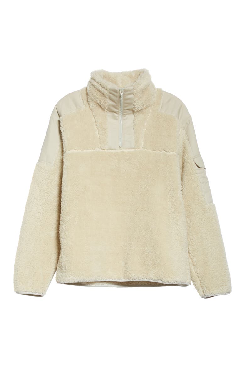 Logan Recycled Polyester Fleece Pullover, Alternate, color, IVORY STONE