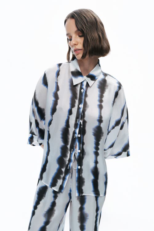Nocturne Tie-dye Patterned Shirt In White