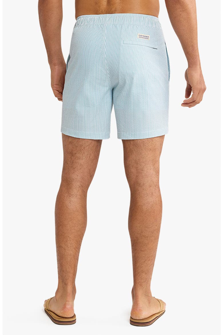 The Bayberry Medallion Print Water Repellent Swim Trunks, Alternate, color, SEAPINE SEERSUCKER
