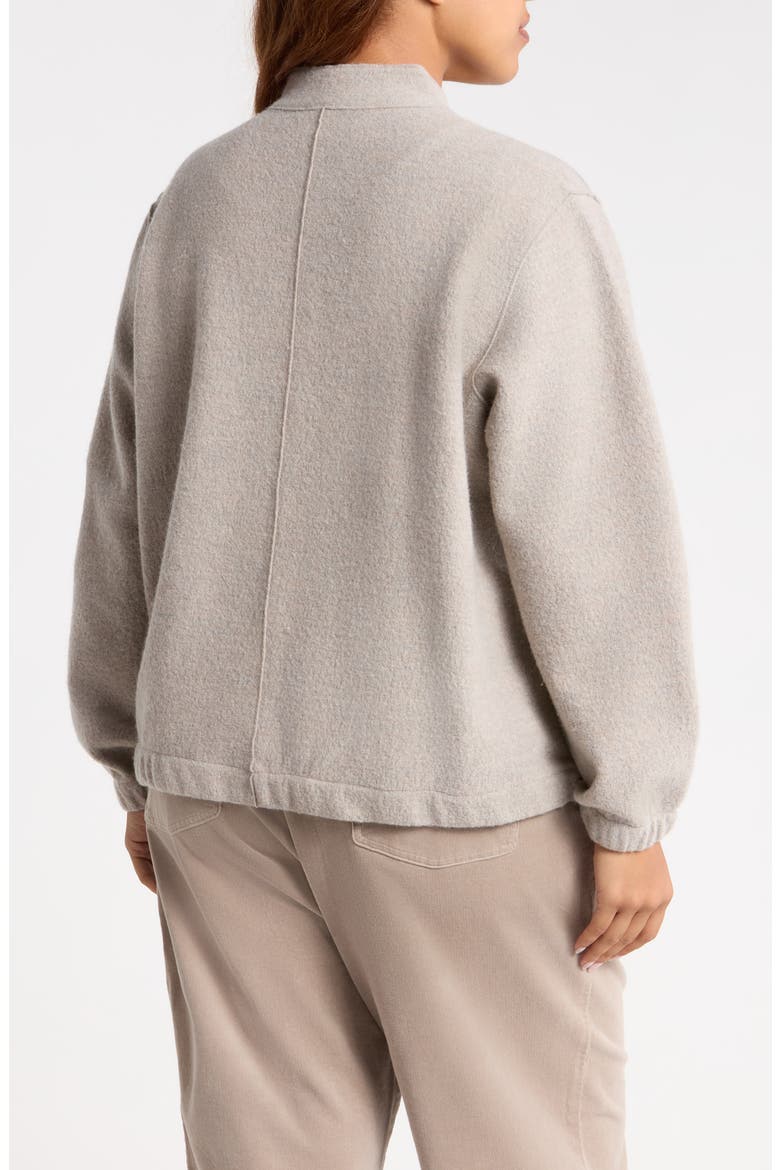 Wool Stand Collar Jacket, Alternate, color, TWINE