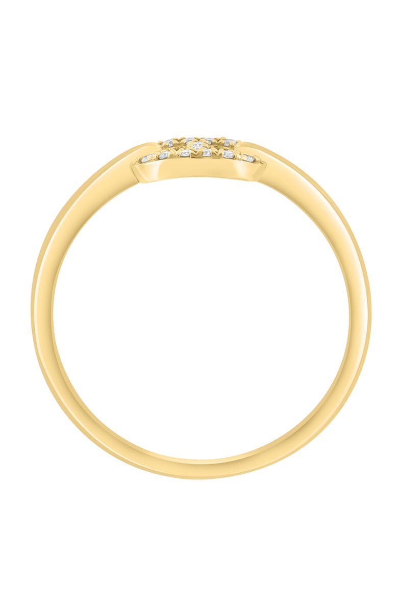 14K Yellow Gold Pavé Diamond Mariner Link Stackable Ring, Alternate, color, GOLD