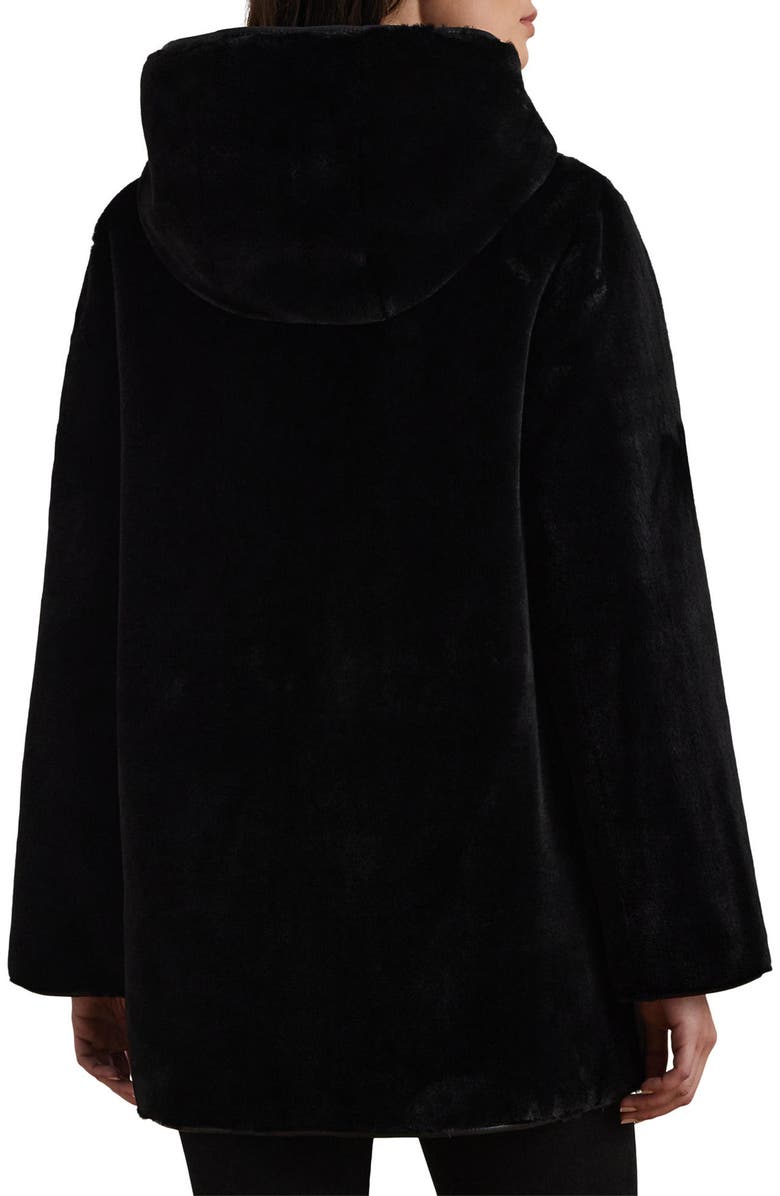 Lauren Ralph Lauren Reversible Hooded Faux Fur Coat, Alternate, color,