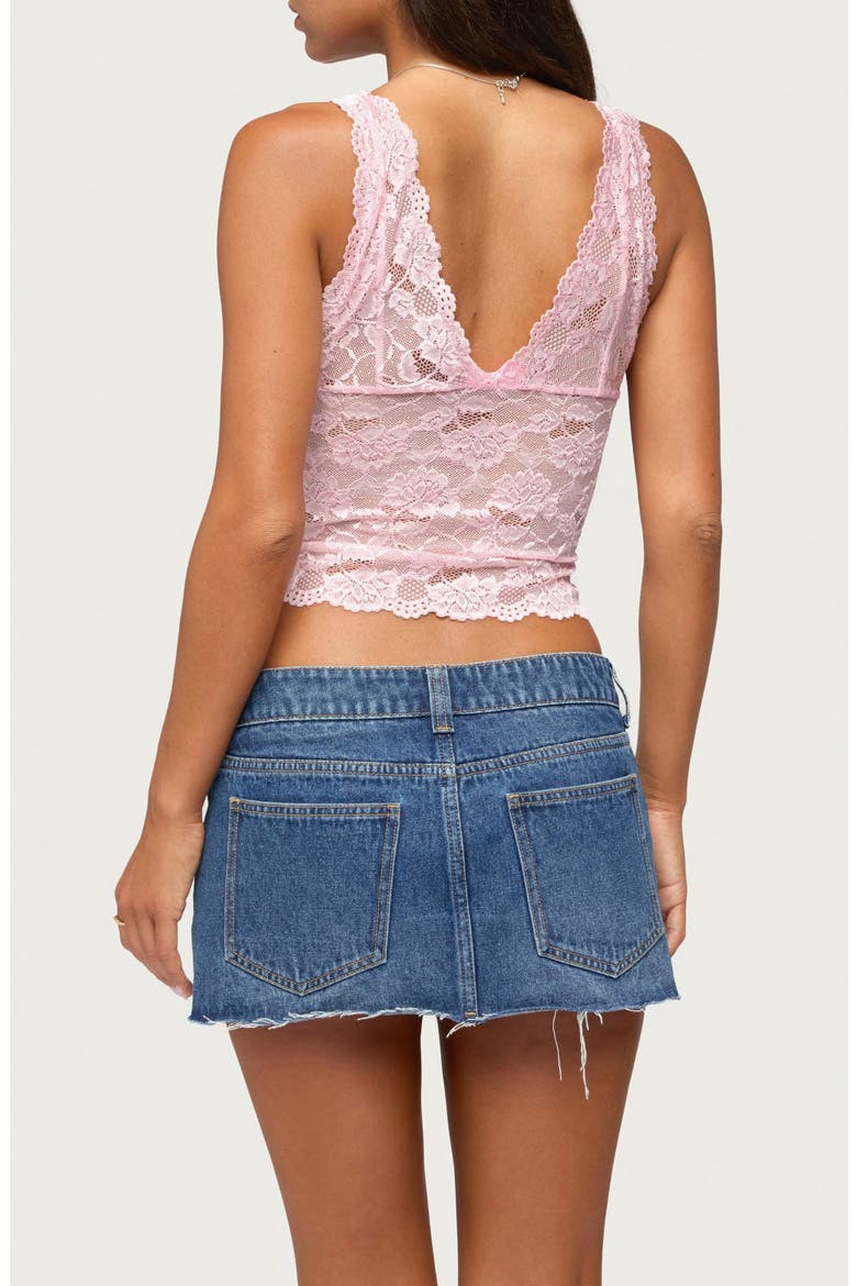 Vanya V-Neck Lace Tank, Alternate, color, LIGHT-PINK