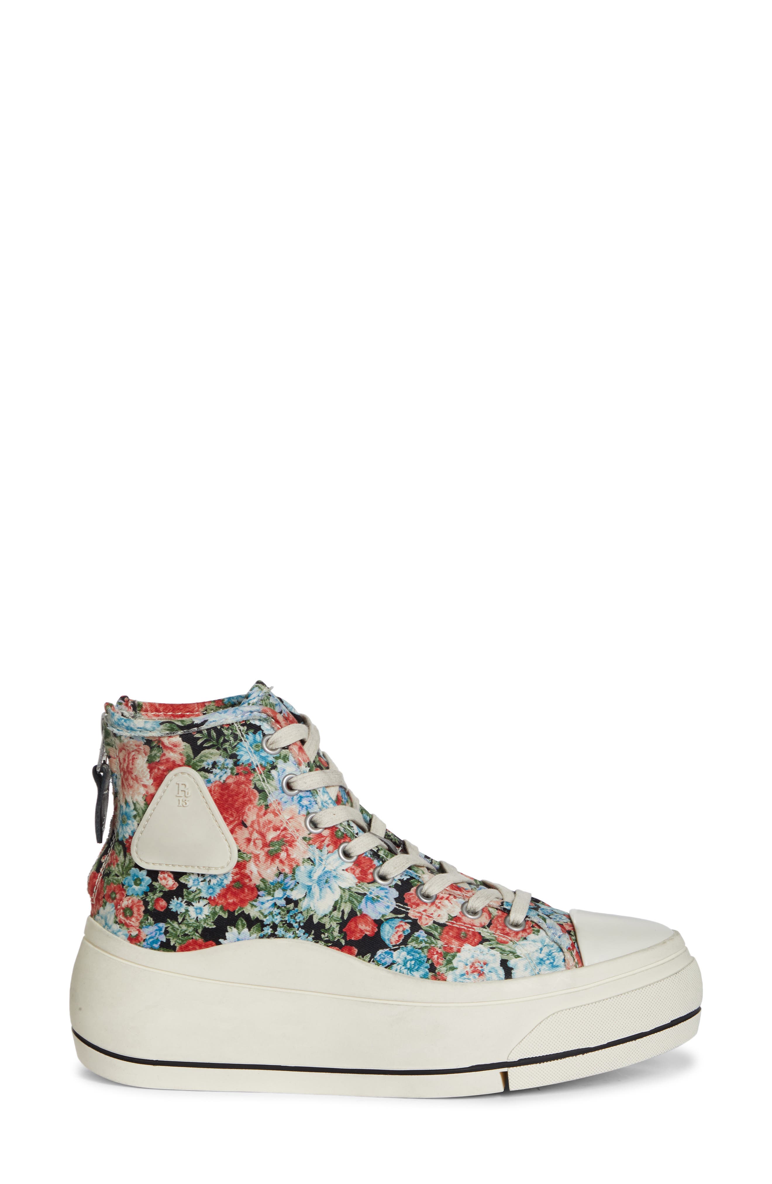 R13 Distressed Platform High Top Sneaker, Alternate, color, 