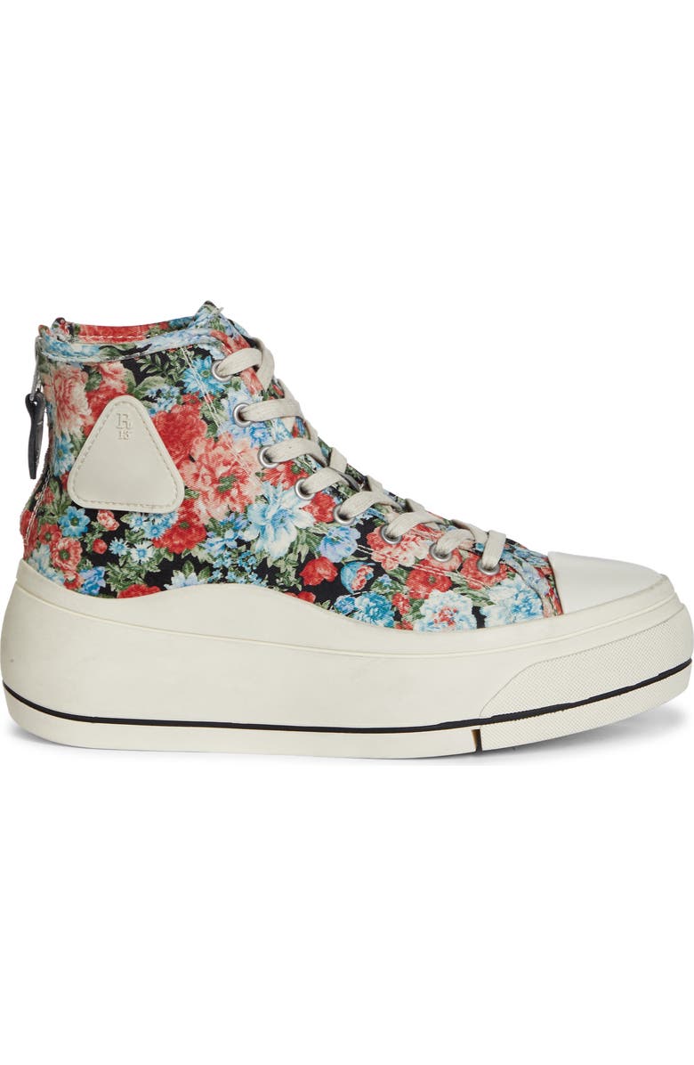 R13 Distressed Platform High Top Sneaker, Alternate, color,