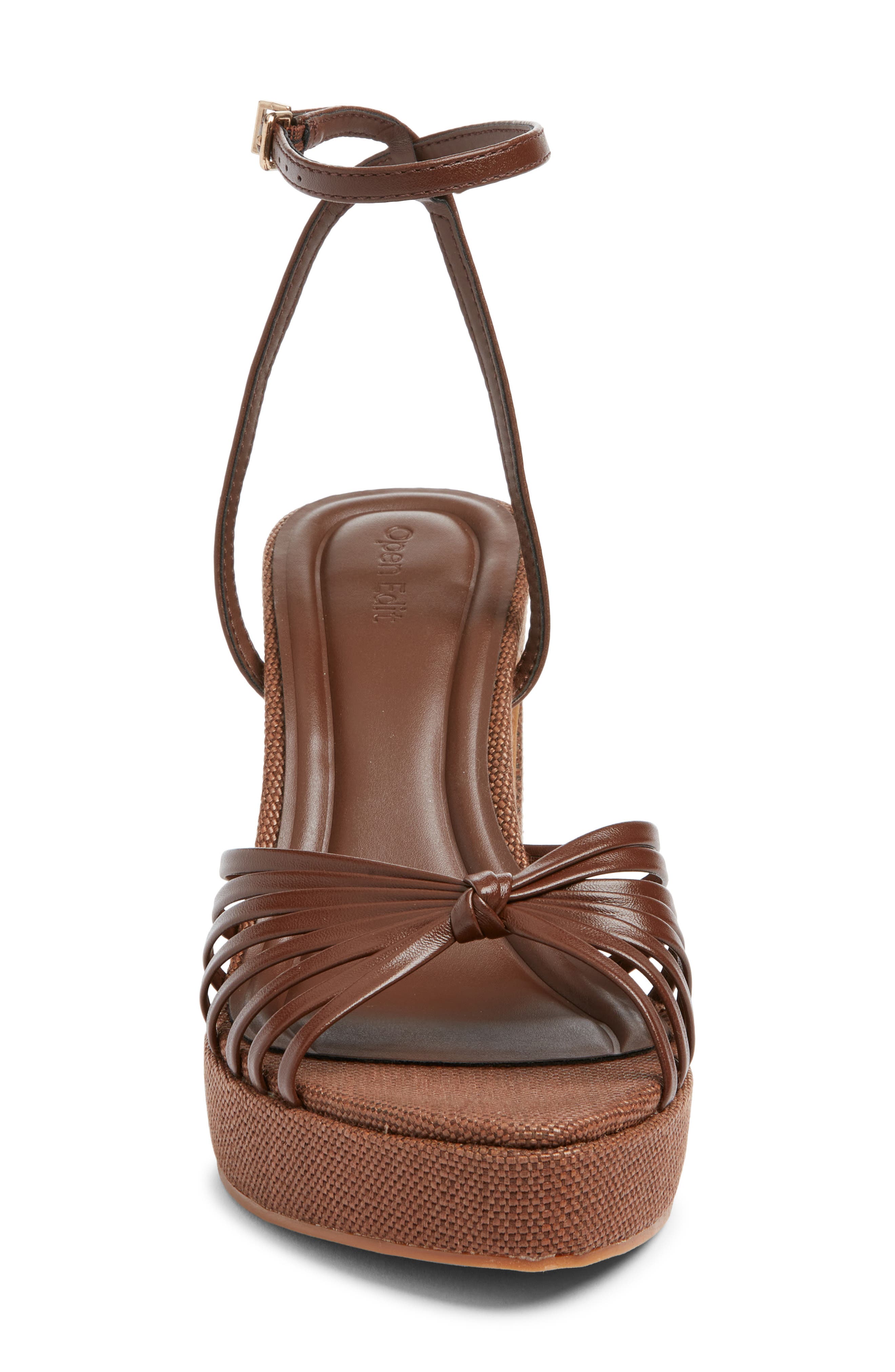 Open Edit Emily Ankle Strap Platform Sandal, Alternate, color, Brown Chocolate