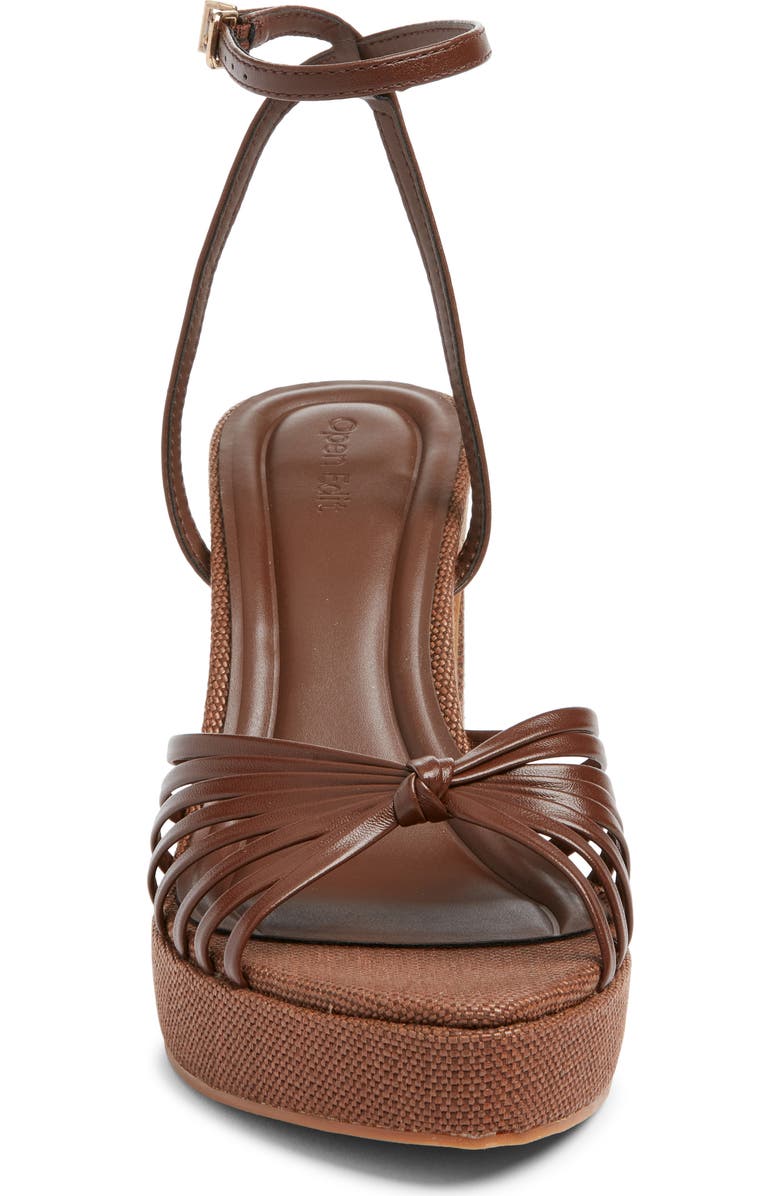 Open Edit Emily Ankle Strap Platform Sandal, Alternate, color, Brown Chocolate