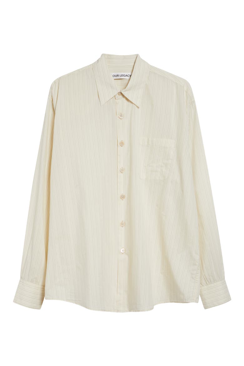 Above Stripe Button-Up Shirt, Alternate, color, FADED BONE WINDSTRIPE LYOCELL