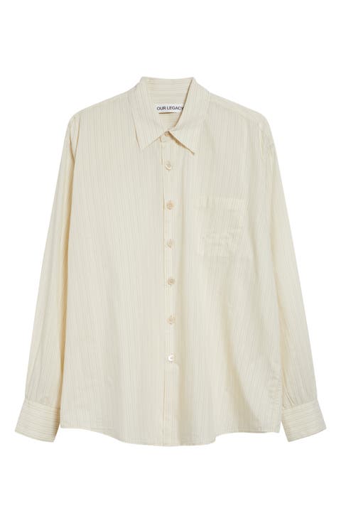 Above Stripe Button-Up Shirt