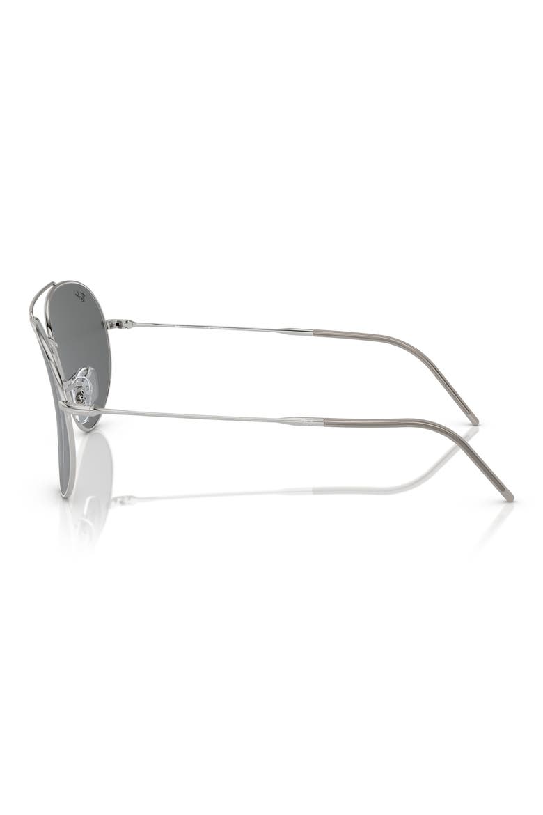 Aviator Reverse 59mm Pilot Sunglasses, Alternate, color, SILVER
