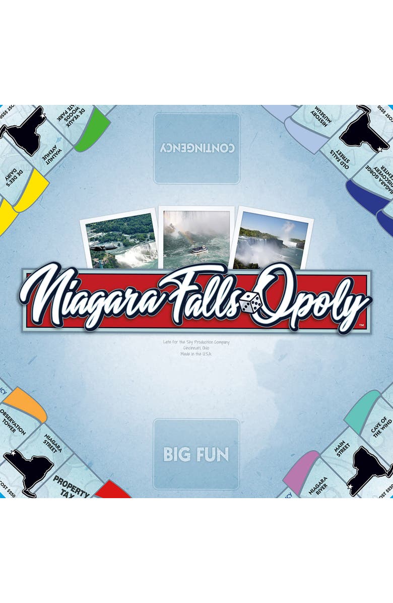 Late for the Sky Niagara Fallsopoly Monopoly Board Game, Alternate, color, Multicolored