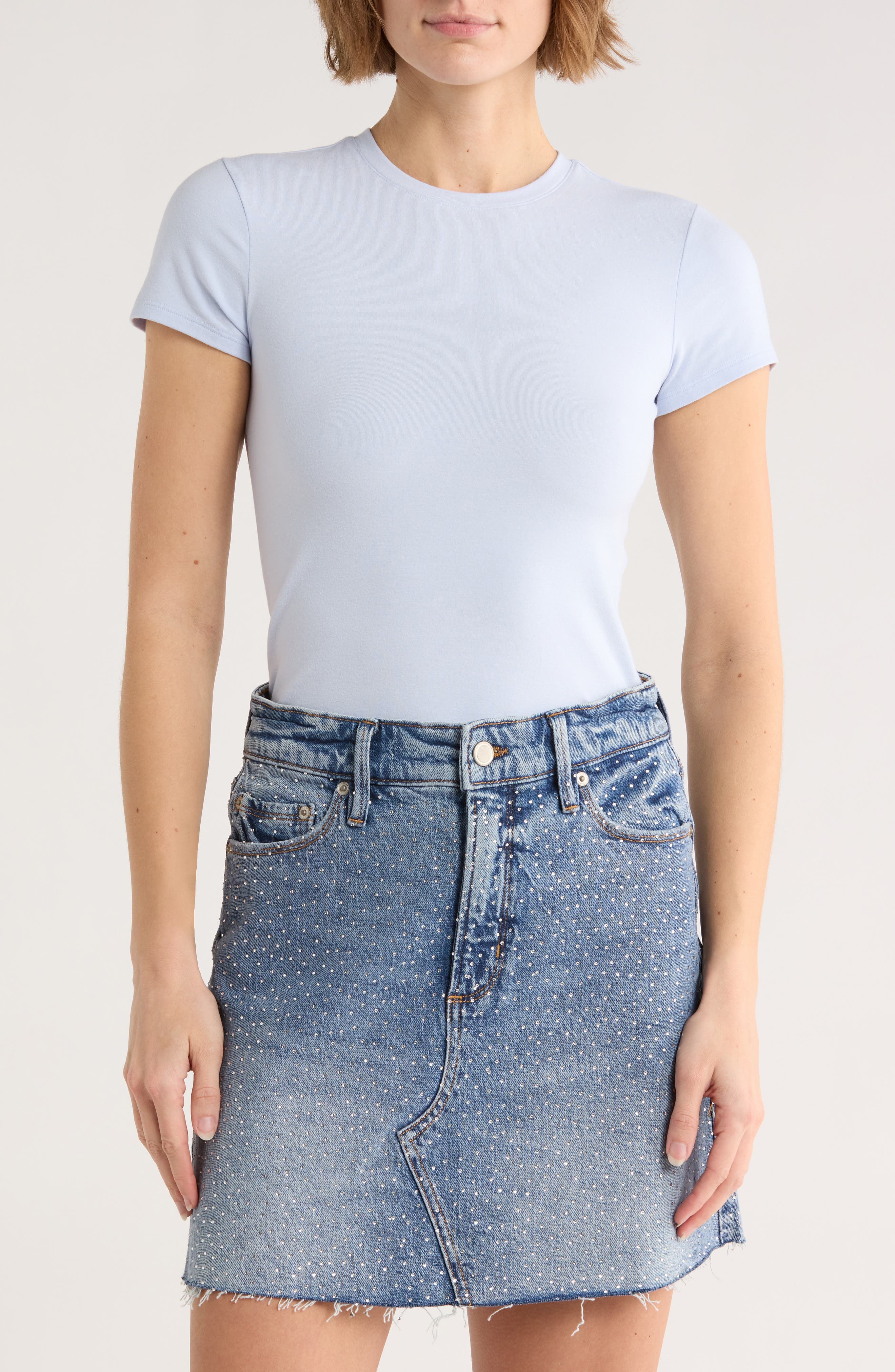 Good American Super Stretch Baby Tee