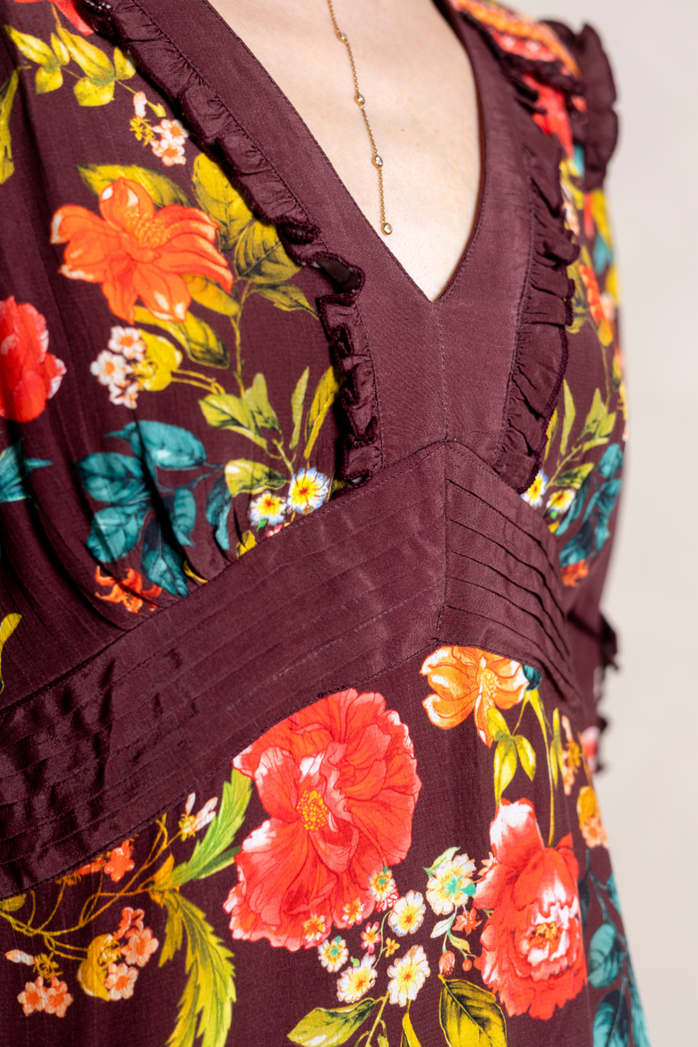 Gia Dress, Alternate, color, Burgundy Floral