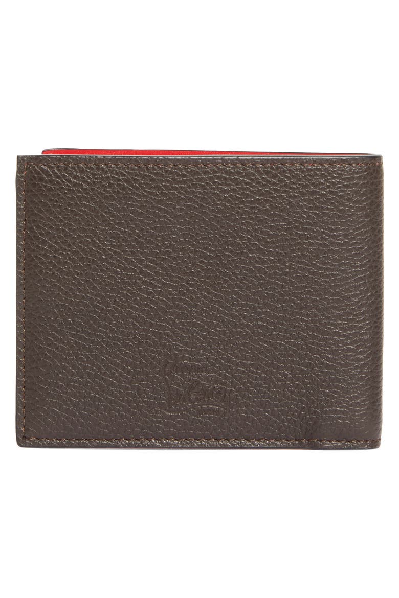 Funky Studded Leather Bifold Wallet, Alternate, color, CAFE/ GUN METAL