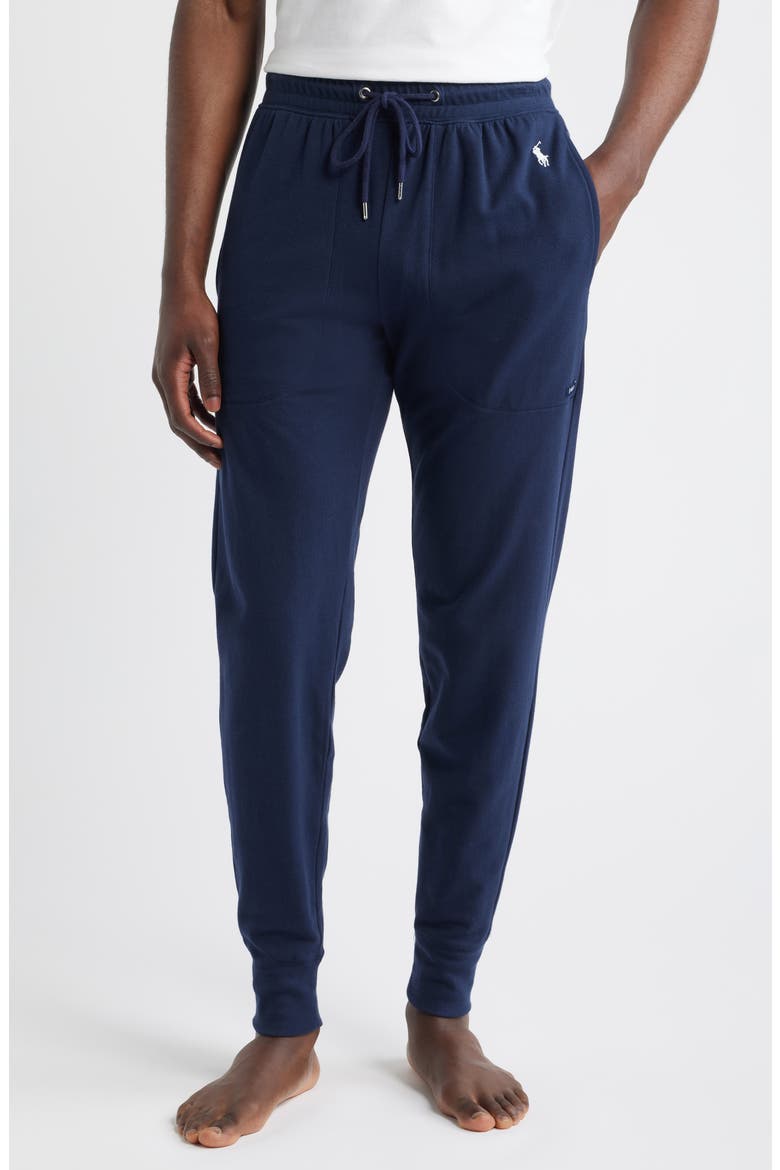 Featherweight Cotton Blend Pajama Joggers, Main, color, NAVY