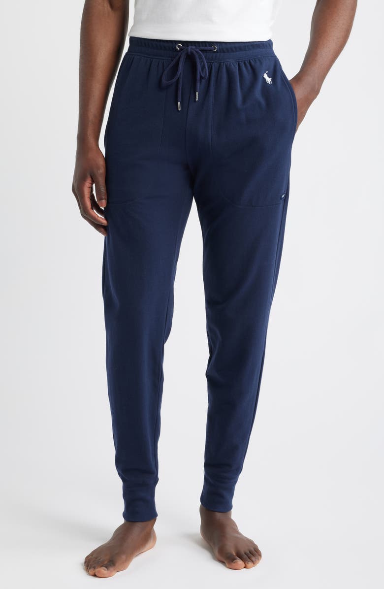 Polo Ralph Lauren Featherweight Cotton Blend Pajama Joggers, Main, color, Navy