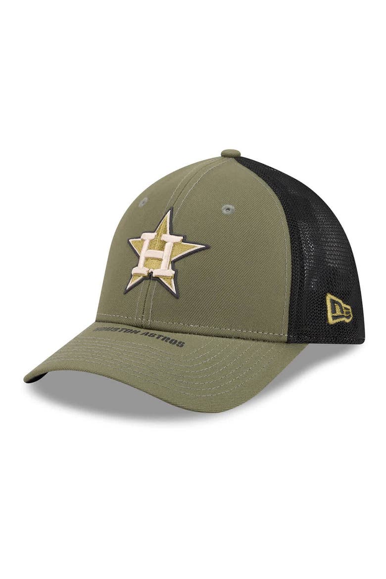 Men's New Era  Olive Houston Astros 2026 Armed Forces Day 39THIRTY M-Crown Flex Hat, Alternate, color, Olive