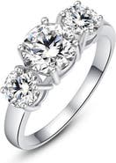 DLORIA Blair Three Stone Cubic Zirconia Ring