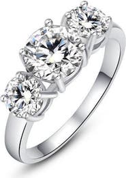 DLORIA Blair Three Stone Cubic Zirconia Ring