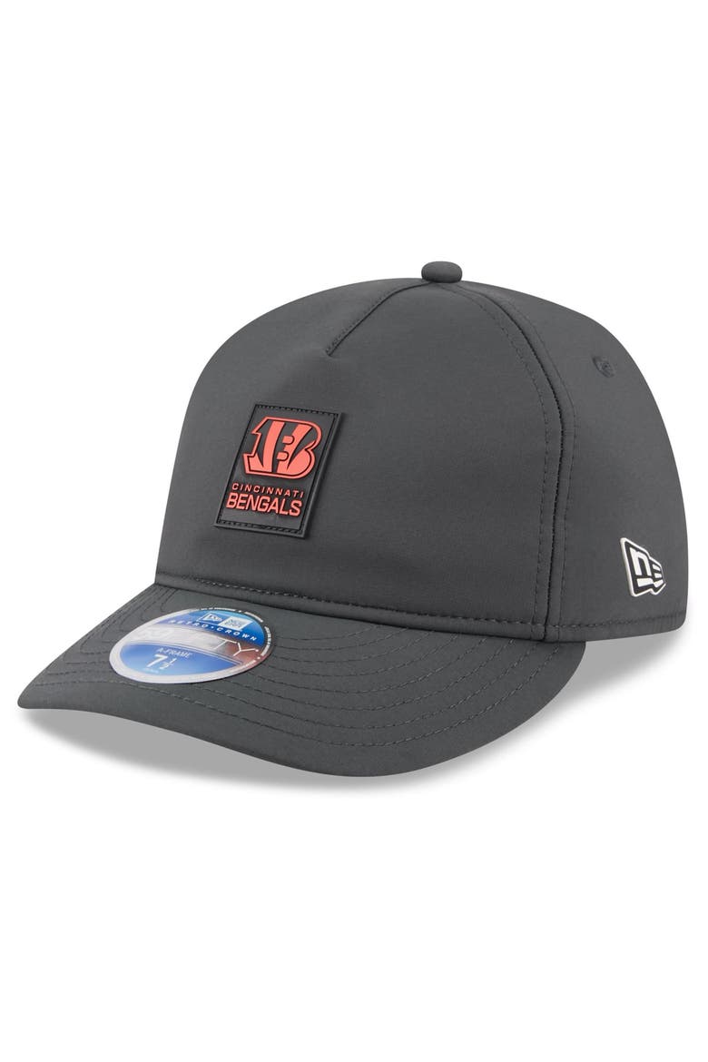 Men's New Era Charcoal Cincinnati Bengals 2025 Sideline Cold Weather Retro Crown 59FIFTY Fitted Hat, Main, color, Charcoal