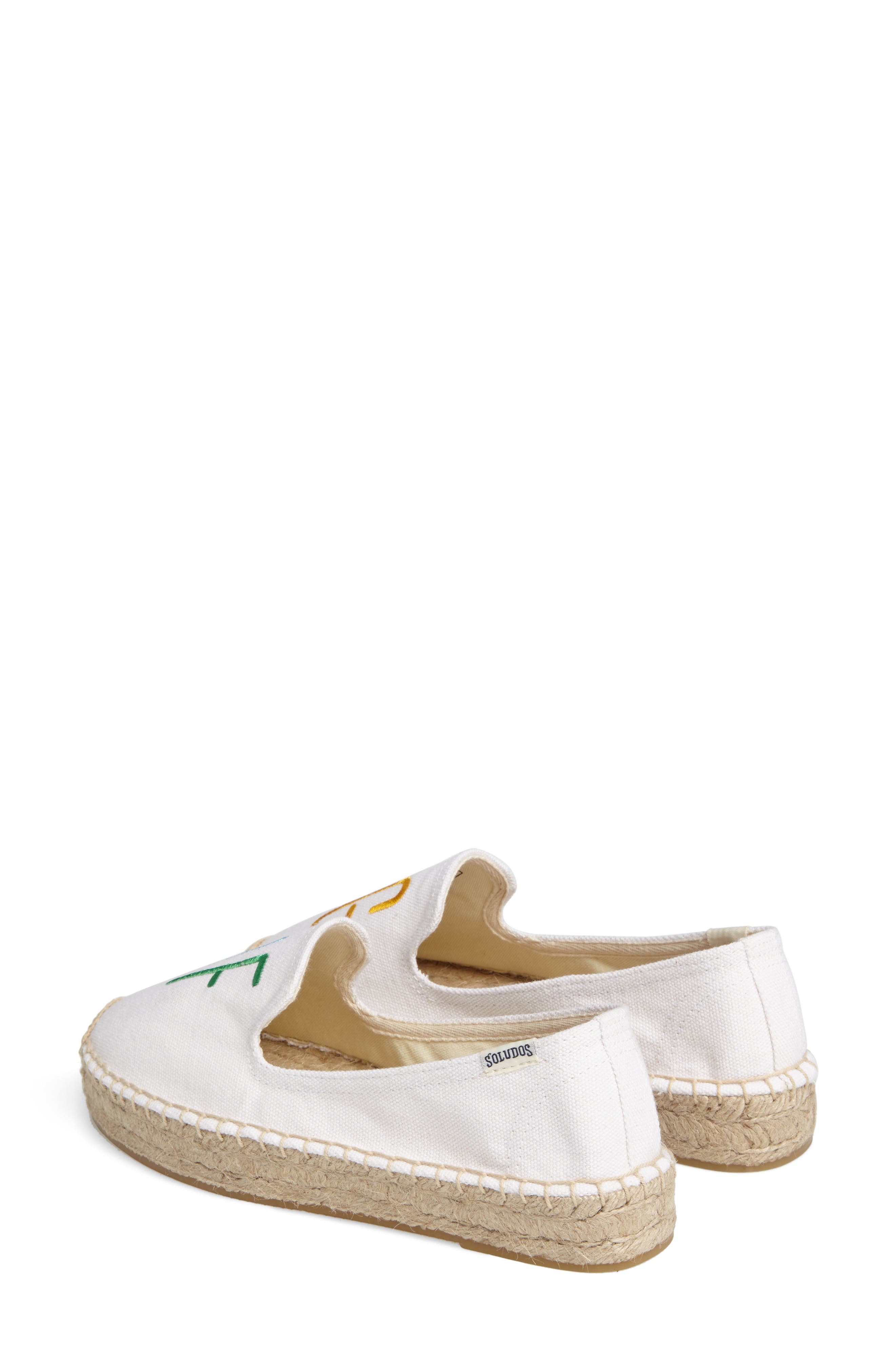 Soludos x ASHKAHN TGIF Embroidered Platform Espadrille, Alternate, color, 
