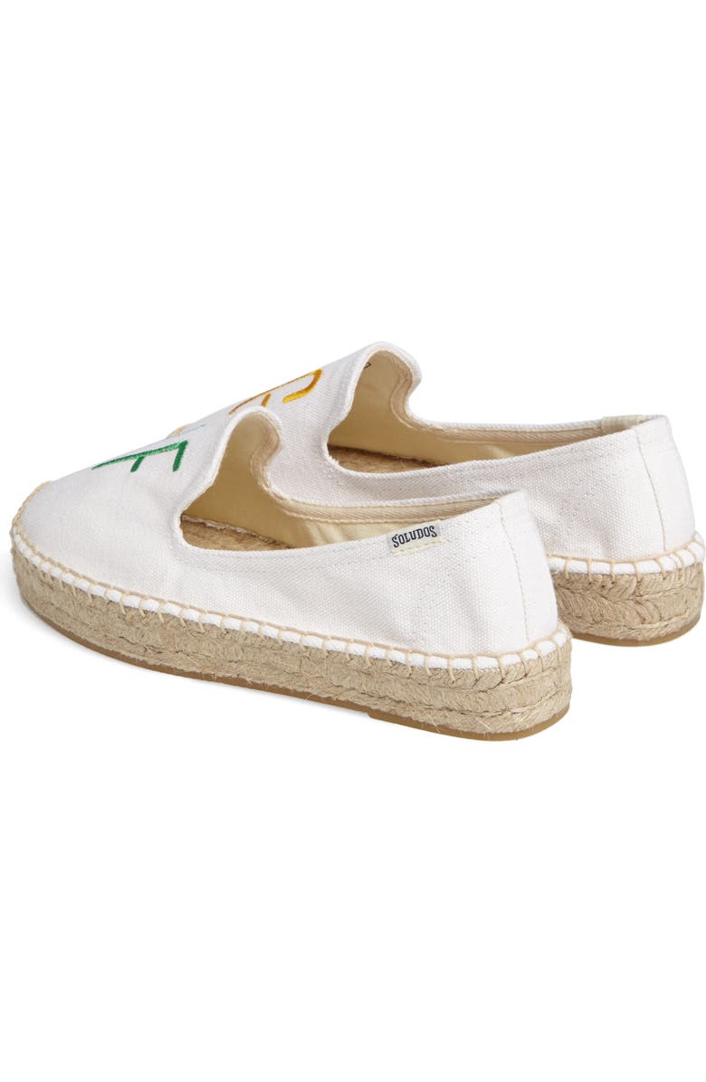 Soludos x ASHKAHN TGIF Embroidered Platform Espadrille, Alternate, color,