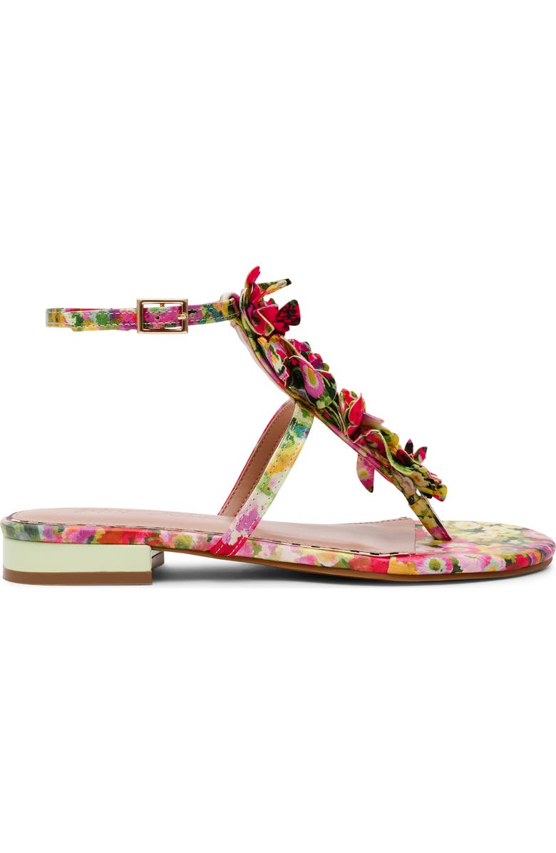 Betsey Johnson Kenedy Ankle Strap Sandal, Alternate, color, Green Floral Multi