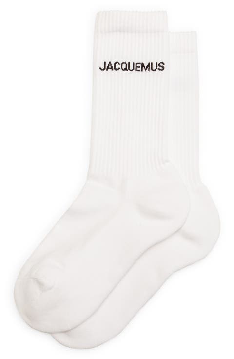 Les Chaussettes Logo Jacquard Cotton Blend Crew Socks