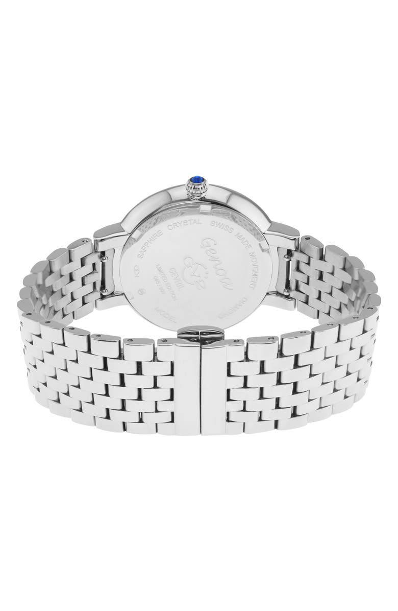 GV2 Women's Genoa Diamond Dial Bracelet Watch, 37mm, Alternate, color, Silver