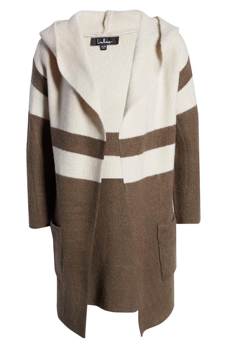 Lulus Carlsbad Hooded Cardigan Sweater, Alternate, color,