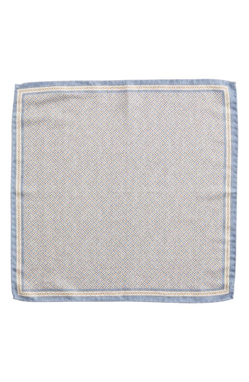 Jack Victor Alain Geometric Print Silk Pocket Square