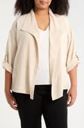 MAX STUDIO Textured Open Front Jacket