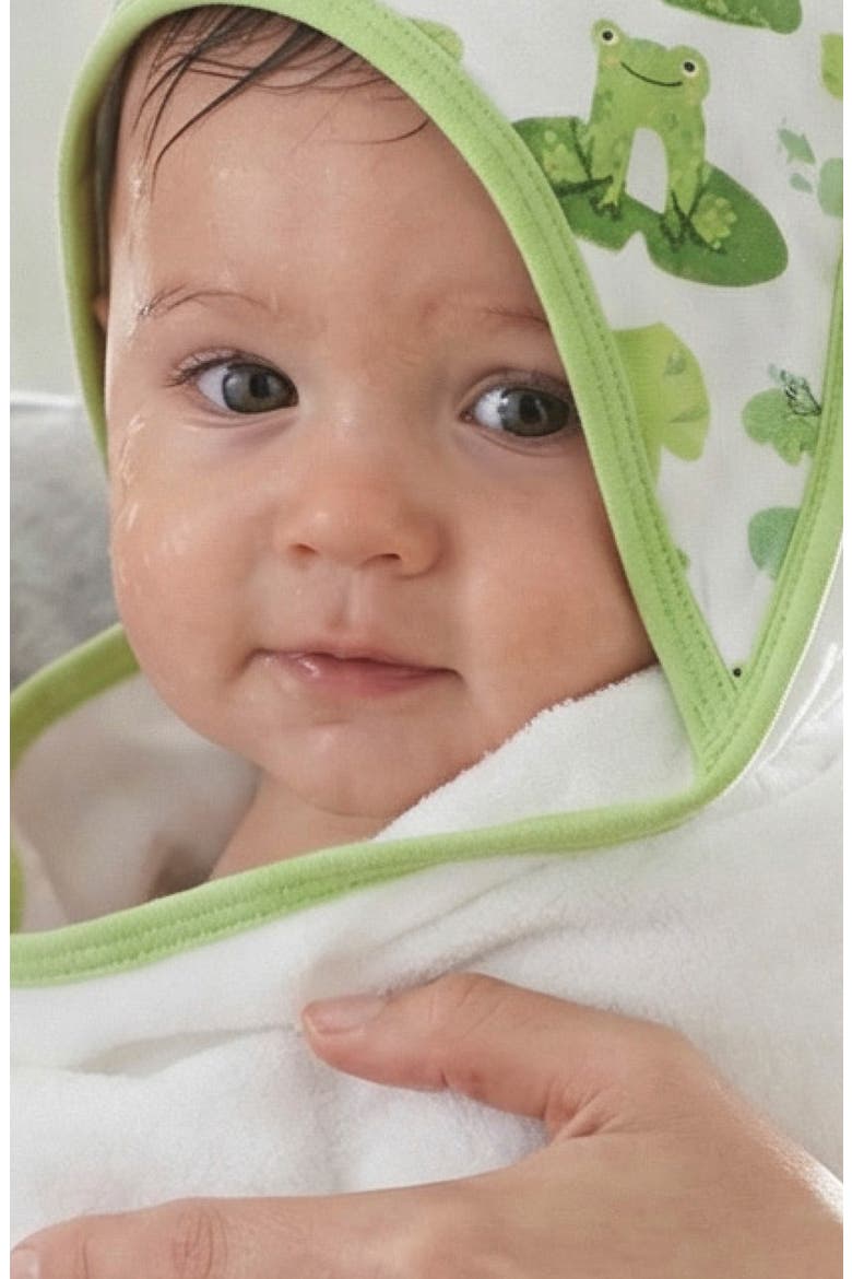 Kids' Harper Set of 2 Hooded Towels, Alternate, color, LEAP FROG