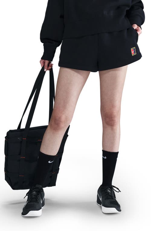 Nike Court Phoenix Fleece Shorts In Black
