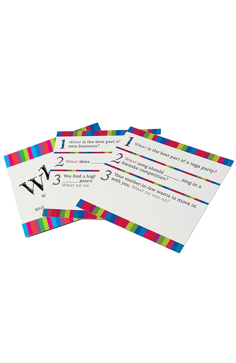 Outset Media What? Party Game, Answer Silly Questions & Guess Who Said What, 14+, Alternate, color, Multicolored