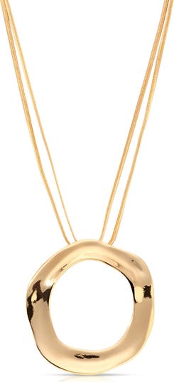 Open Circle Statement Necklace