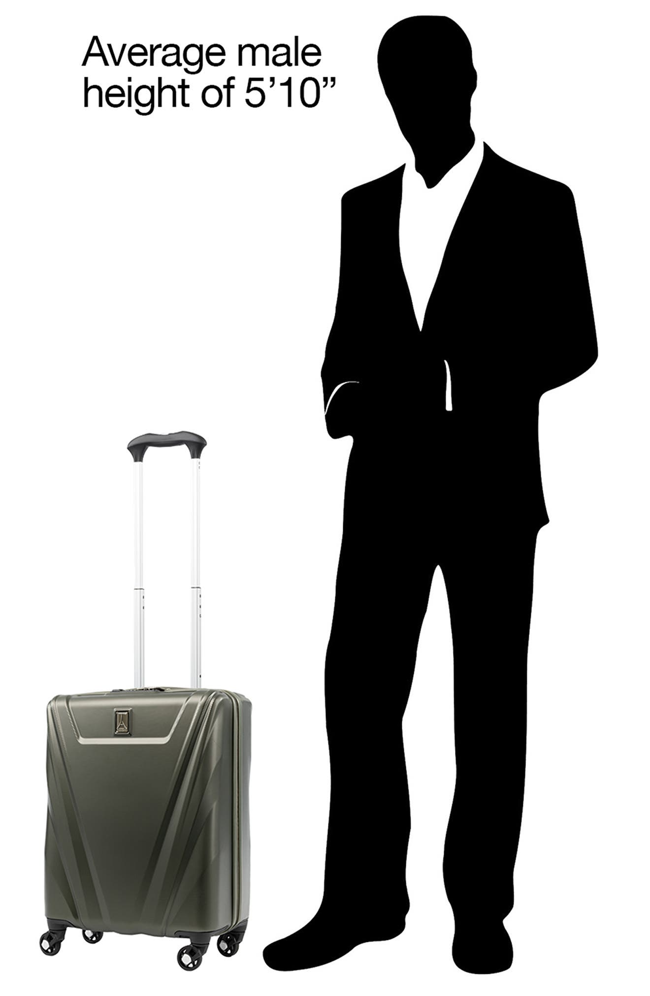 TRAVELPRO Max Lite 5 20-Inch International Carry-On Hardside Spinner Luggage, Alternate, color, Slate Green