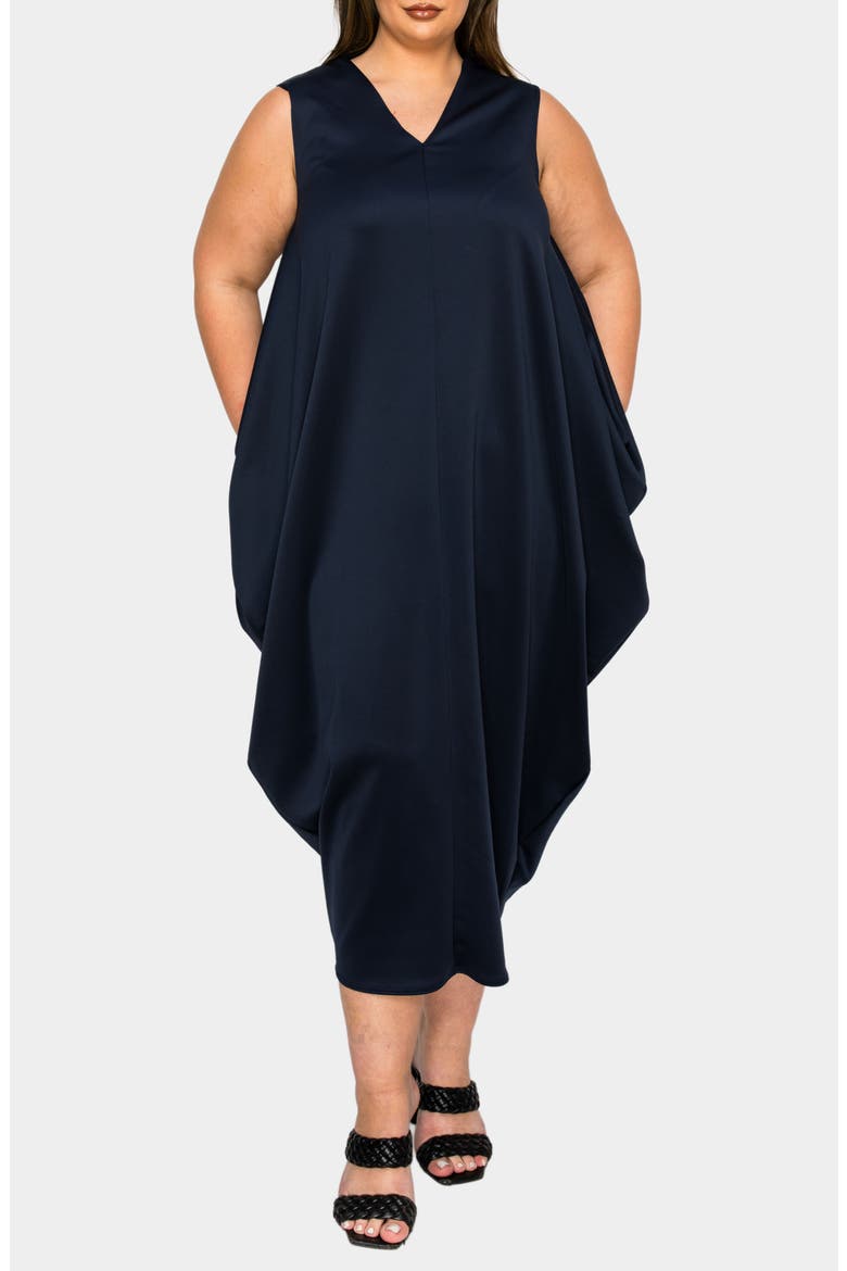 Clover Sleeveless Dress, Alternate, color, NAVY