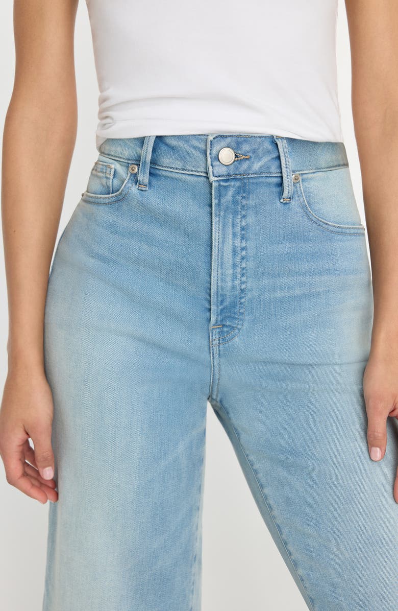 Good American Soft-Tech Good Waist Crop Palazzo Jeans, Alternate, color, Indigo1225