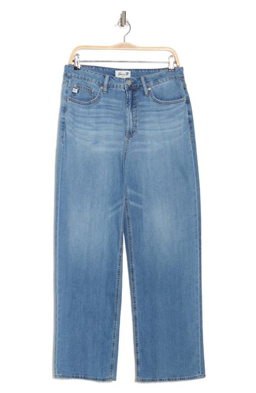 Seven7 Featherweight High Waist Wide Leg Jeans In Blue