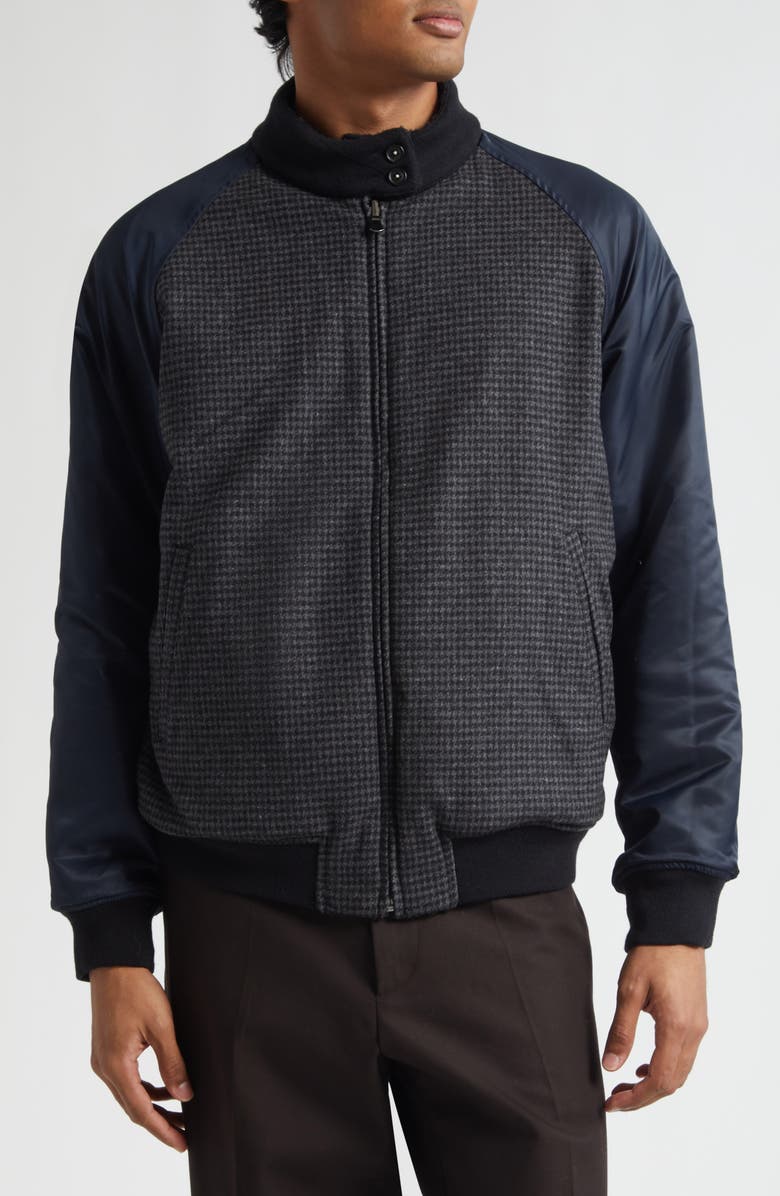 Massimo Alba Bleeker Reversible Bomber Jacket, Alternate, color, Nero