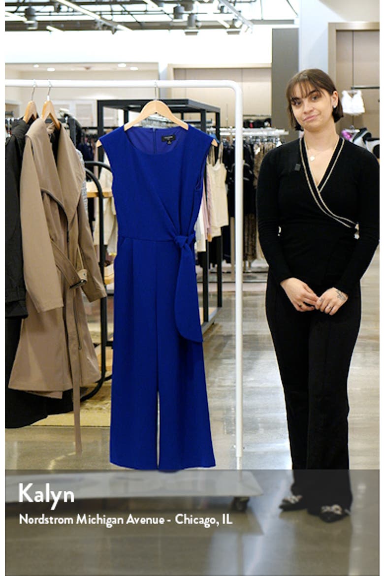 Side Tie Scuba Crepe Crop Wide Leg Jumpsuit video
