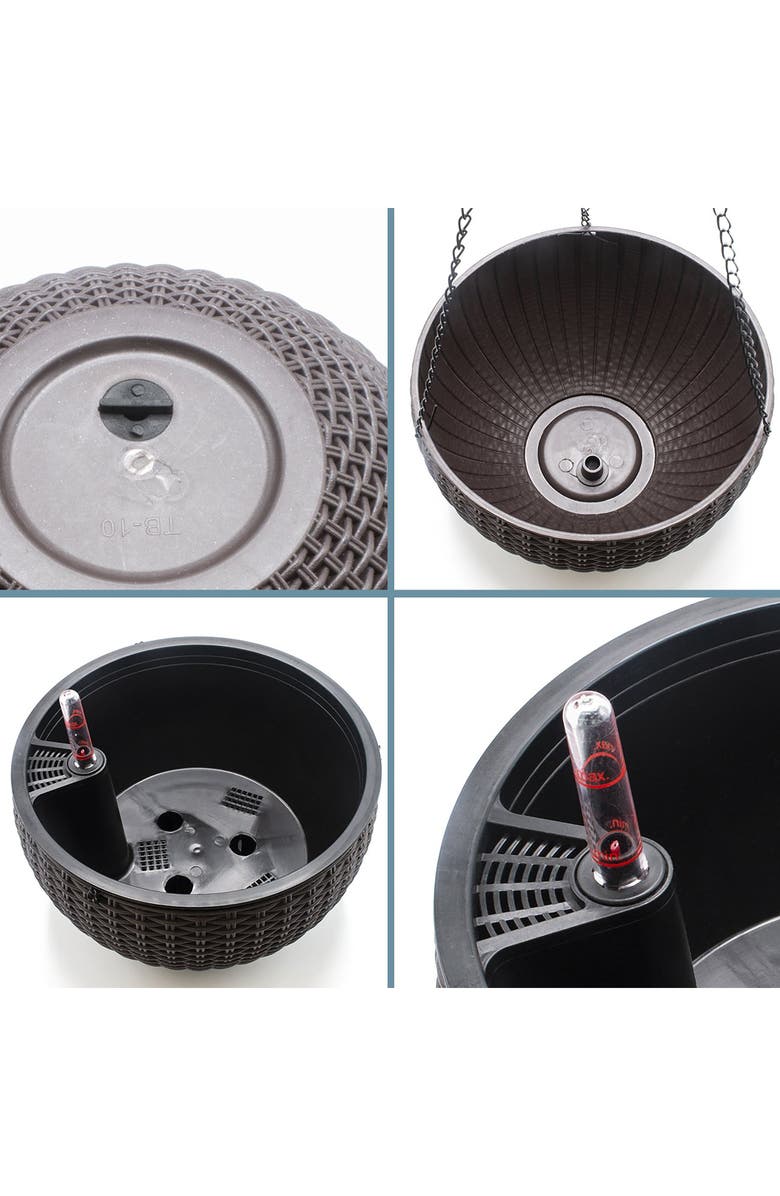 SORBUS 2-Pack Hanging Planters, Alternate, color, Espresso