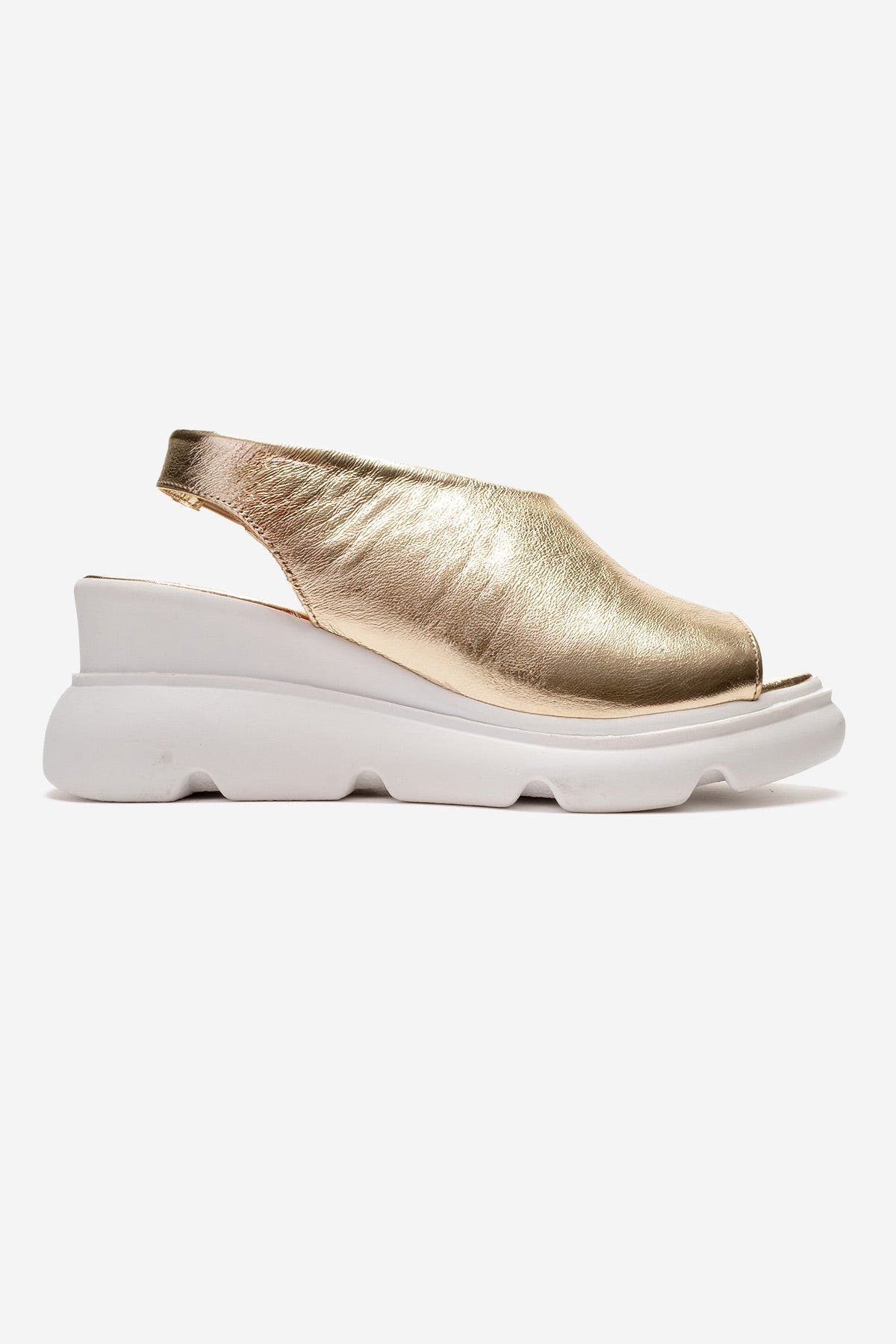 Agusto Leather Platform Sandal, Alternate, color, Gold